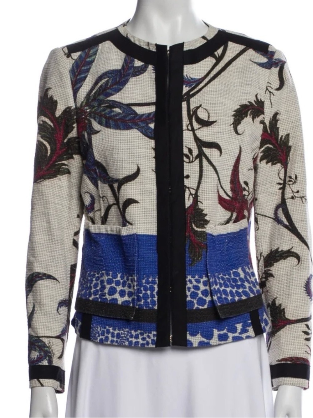 Roberto Cavalli Printed Vintage/2000’s Jacket Floral Jacquard pre-owned
